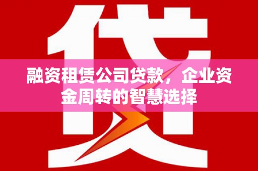 娄星融资租赁公司贷款，企业资金周转的智慧选择