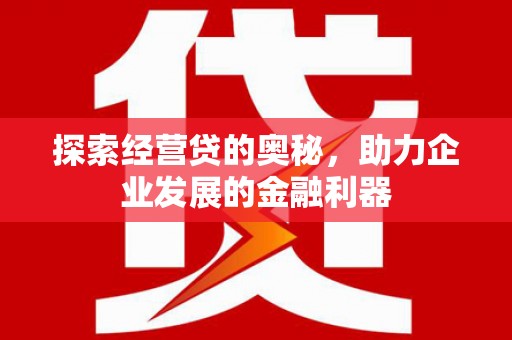 娄星探索经营贷的奥秘，助力企业发展的金融利器