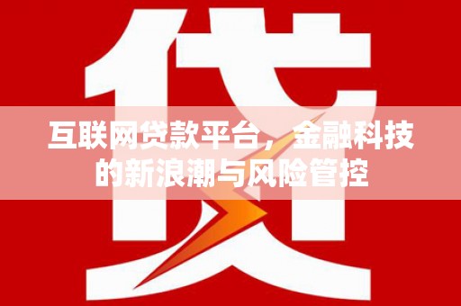 娄星互联网贷款平台，金融科技的新浪潮与风险管控